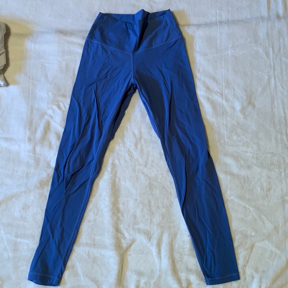 Blue athletic leggings